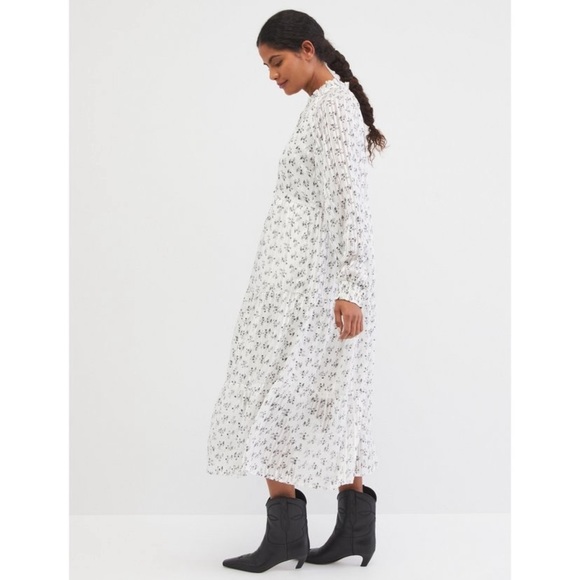 Motherhood Maternity Shadow Long Sleeve Ruffle Tier Maternity Maxi Dress XS NWT - Picture 4 of 13